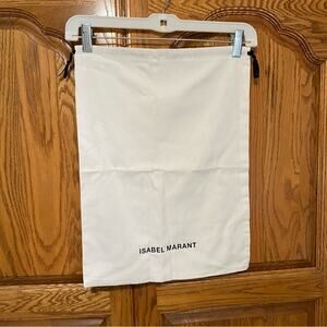 Isabel Marant White Drawstring Dust Bag Cover Travel Purse Shoes 18” x 13.5”